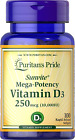 Puritan'S Pride Vitamin D3 10000 IU Bolsters Health Immune System Support 100 Ct