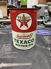 Vintage Texaco Improved Motor Oil Quart Can SAE 10w Antique Advertising