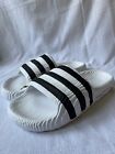 Adidas Originals Adilette 22 Slides White Core Black Sandals Size 9 IF3668