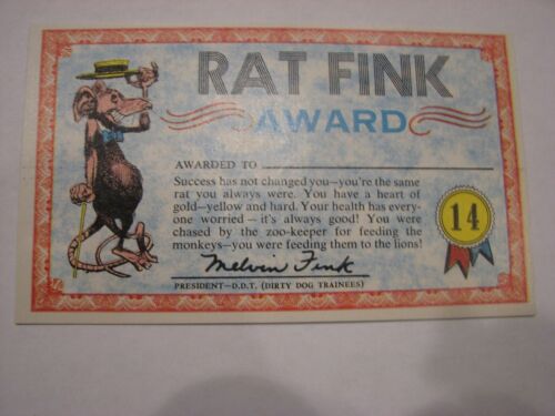 1964 Topps, Nutty Awards, #14 Rat Fink - Near Mint
