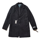 Michael Kors Pike Slim Fit Top Coat Overcoat Mens 40R Black White Dash $395