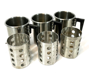 Lot of 3 VOLLRATH USA 78710 Stainless Steel Bain Marie Pot 1.25qt w/ Inserts