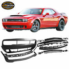 Fits 15-23 Dodge Challenger Front Full Bumper Cover & HC Style Lip Unpainted PP (For: 2015 Challenger)