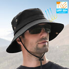 Wide Brim Sun Hat Breathable Bucket Cap Summer Fishing UV Protection Men Women