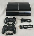 PS3 Sony Playstation 3 Video Game 250GB System OG Console Bundle 2 CONTROLLERS