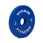 Titan Fitness 5 LB Change Plate Set, Blue Color-Coded, Fit Standard Olympic Bar