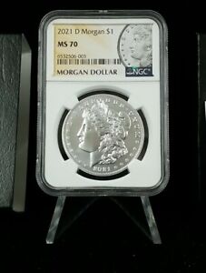 2021 D Morgan Silver Dollar $1 NGC MS 70 Denver with Certificate & Box 141