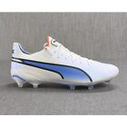 Puma King Ultimate FG AG Soccer Cleats Shoes White 107097-01 Mens Size 8