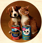 PRINT AD 1970s Friskies Meat Flavor Dog & Cat Food Puppy Kitten Coupon Vintage