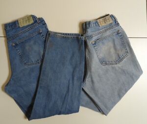 Redhead 34x30 Blue Jeans Loose Fit Classic Denim Work Casual Stone Wash Lot of 2