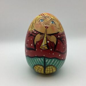 Russian Roly Poly Hand-Painted/Handmade Chime Bell Doll (Q2) W#655