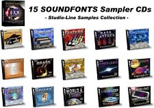 15 CD,s SF2 Soundfonts Sample CDs ++STUDIOLINE+ nicebyte for professional use+
