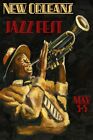 Jazz New Orleans Festival Trumpet Music Vintage Poster 12x16 Repro FREE S/H