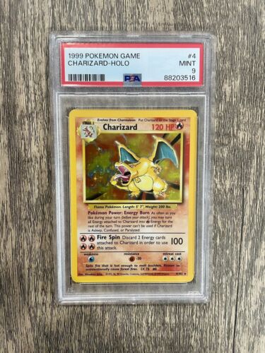 1999 Pokemon Game 4 Charizard Holo Rare Pokemon TCG Card PSA 9