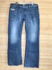 Diesel Jeans Mens 34 x 32 Zathan Bootcut Fit Button Fly 0885S Wash Denim NICE