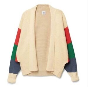 CAbi  5630 Trio Sophia Rainbow Stripe Dolman Sleeve Cardigan Sweater Size XS