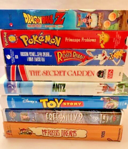 New ListingVHS Tape Movies Disney Mixed KIDS LOT OF 8 Movies Pokemon Dragonball Z Toy Story