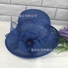 Women's Elegant Sinamay Floral Church Cloche Hat Derby Hat Party British Vintage