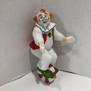 VINTAGE Hallmark Hand Painted Fine Porcelain Peppermint Clown (1989) Penny wise