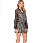 Alice + Olivia Deena Lace Dress in Black & Natural Size 0