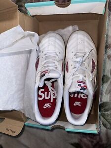 Size 8.5- Nike Supreme x Gato SB White