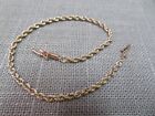14k Solid Yellow Gold Rope Bracelet w/ Barrel Clasp  7
