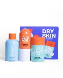 Bubble Skin care 3-Step Hydrating Routine Bundle, for Normal to Dry Skin