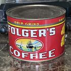 New ListingAntique Authentic 1931 Folger's Coffee Golden Gate Can 1 lb w/ Lid Rare