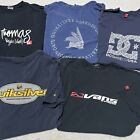 Vintage Lot Of 5 Mens T Shirt Quicksilver Vans DC Bundle Skate Surf Size L Faded