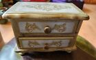 Vintage Jewelry Box Full Costume Jewelry Pins Necklaces Very Nice