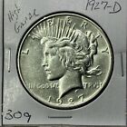 1927 D Peace Silver Dollar HIGH Grade KEY Date Rare US Coin Free Ship #309
