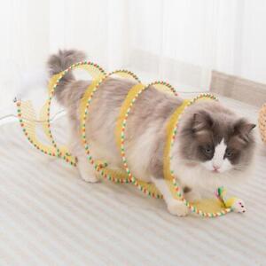 Cat Coil Tunnel Toys Foldable Stretchable S-Shape Toy Pet Interactive Toy