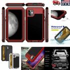 Waterproof Aluminum Metal Glass Military Armor Shockproof Cover Case For iPhone