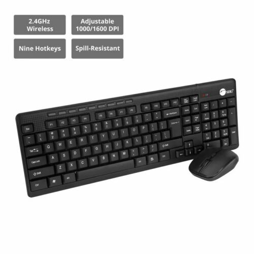 SIIG Wireless Extra-Duo Keyboard & Mouse (JK-WR0T12-S1)