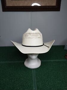Resistol Western Straw Cowboy Hat Ivory Men's Size 7 3/8
