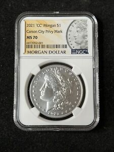 New Listing2021-CC NGC MS70 Morgan Silver Dollar Carson City Privy Mark