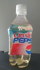 ORIGINAL One FULL    CRYSTAL PEPSI 16oz Bottle from 1992 - 1993  Full Clear Cola