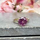 Wedding Ring 3.00 Ct Real Lab Created Pink Sapphire Diamond Fine 18k Yellow Gold