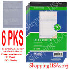 6 X Sales Order Book Receipt Invoice Form 50 Set 2 Parts Duplicate Carbonless