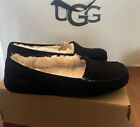 UGG Women's Black Slippers / Scalloped Moccasins Size 7. New With Box