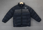 The North Face 550 Down Filled Boys Black  Gray Full Zip Jacket Size Large