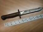 US WW2 FIGHTING KNIFE MADE FROM 1917 REMINGTON BAYONET, US FLAMING BOMB MARKED