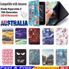 Painted Smart Case Cover For 2018 New Amazon Kindle Paperwhite 4 10th Generation
