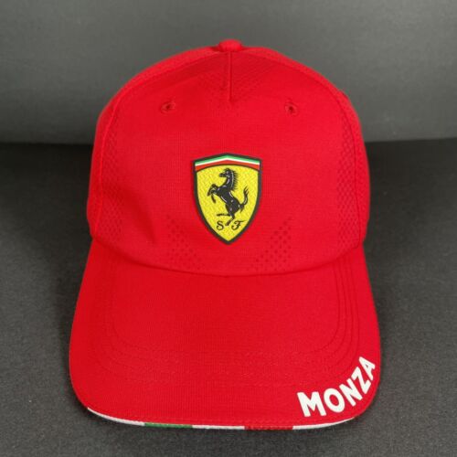 FERRARI Monza Scuderia Official F1 Team Red Hat Snapback Cap Italia 2020