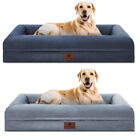Large/X-Large Dog Bed Orthopedic Foam Pet Mattress 36x27/42x30 w/Bolster & Cover