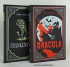 DRACULA Bram Stoker FRANKENSTEIN Mary Shelley Set of 2 Faux Leather Bound NEW