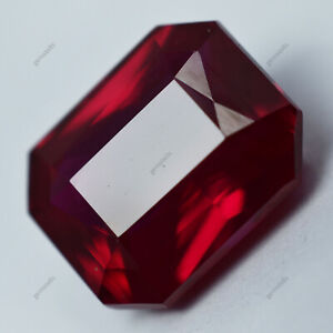 Extremely Rare NATURAL Red RUBY Emerald Shape 10.90 Ct CERTIFIED Loose Gemstone