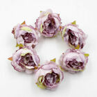10PCS Artificial Silk Peony Rose Flower Heads Bridal Wedding Bouquet Decor US