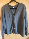 Cabi Snug Cardigan Sweater Gray Womens Size L Button Front