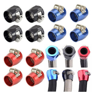 4/6/8/10/AN Hex Hose Finisher Clamp Screw Band Hose End Cover Fuel/Gas/Oil Hose